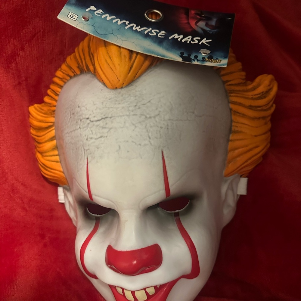 Pennywise Clown Mask with Orange Hair